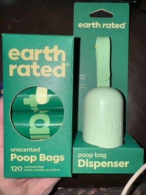 Bark Box Earth Rated Poop bag dispenser w/ 135 bags NEW super chewer